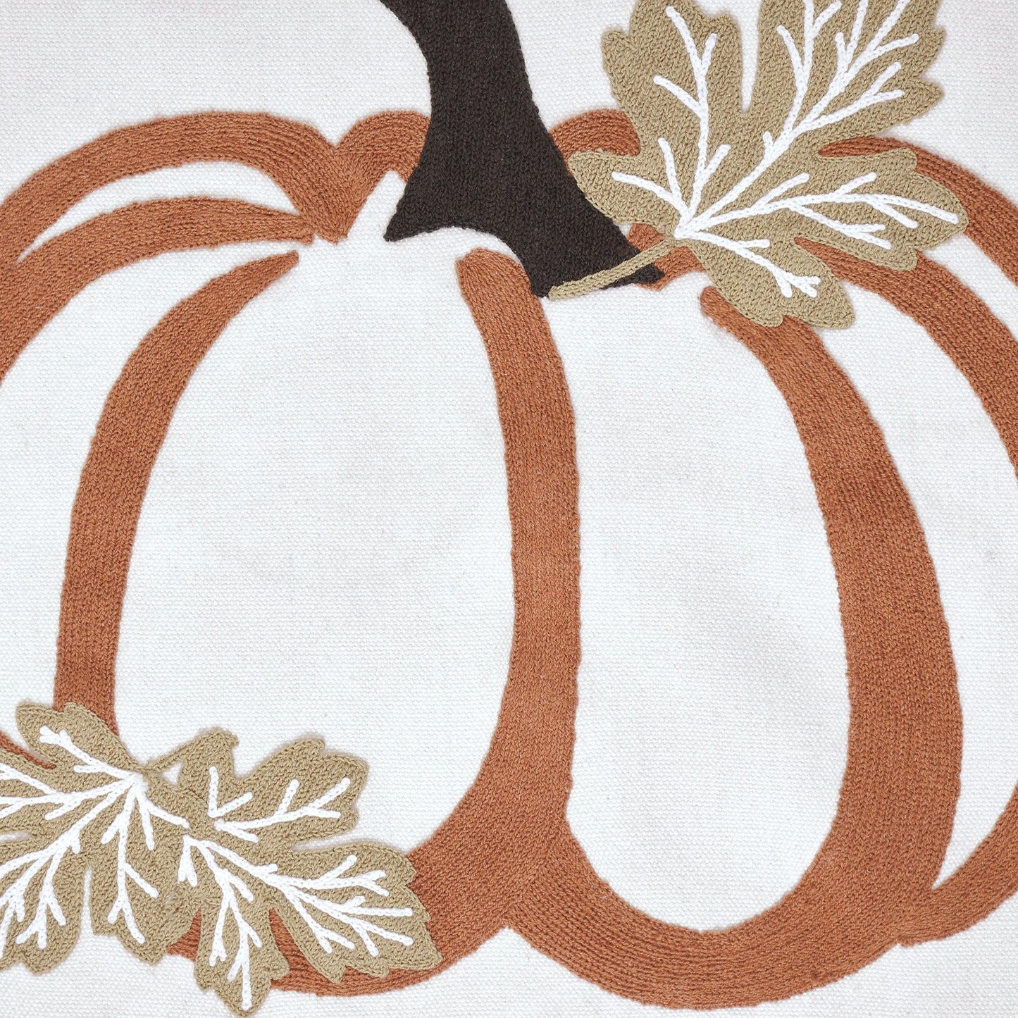 Embroidered Farmhouse Plaid Pumpkin Pillow Cover-Throw Pillow-tbgypsysoul
