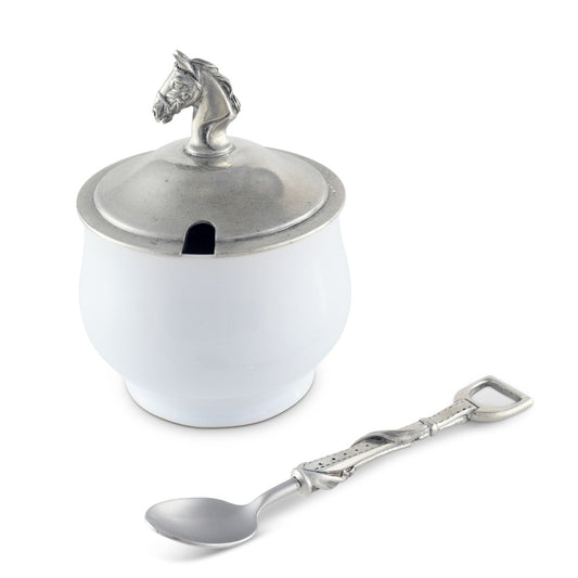 Equestrian Sugar Bowl and Spoon-Equestrian-tbgypsysoul