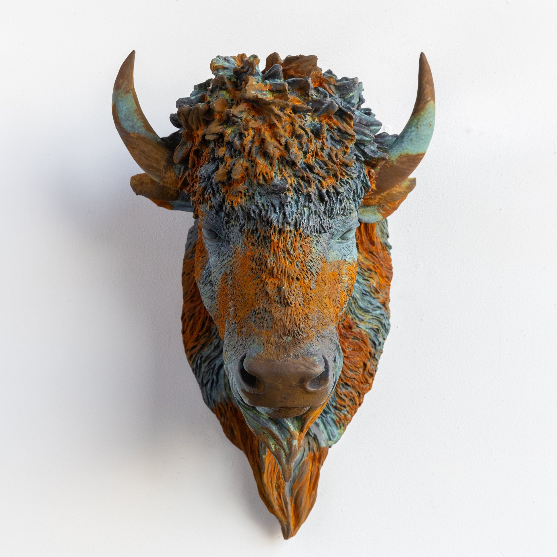 Faux Bison Sculpture-Wall Decor-tbgypsysoul