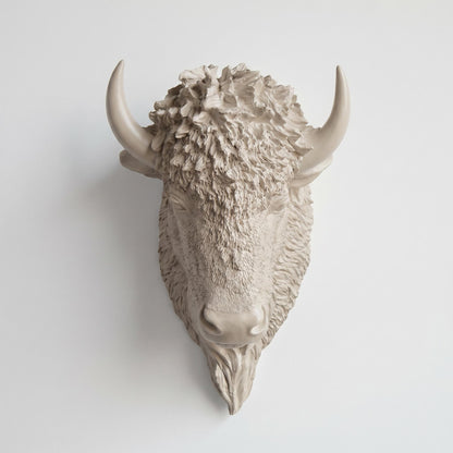 Faux Bison Sculpture-Wall Decor-tbgypsysoul
