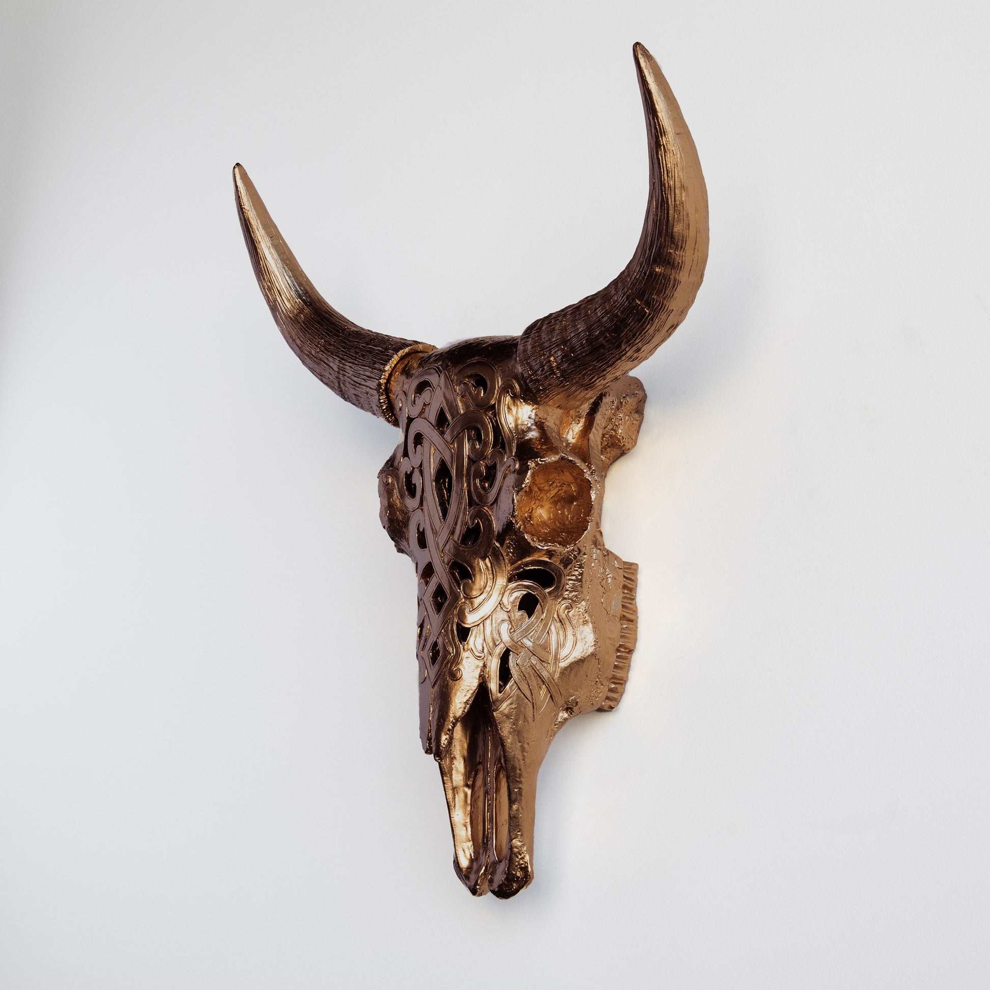 Faux Carved Cow Skull-Wall Decor-tbgypsysoul