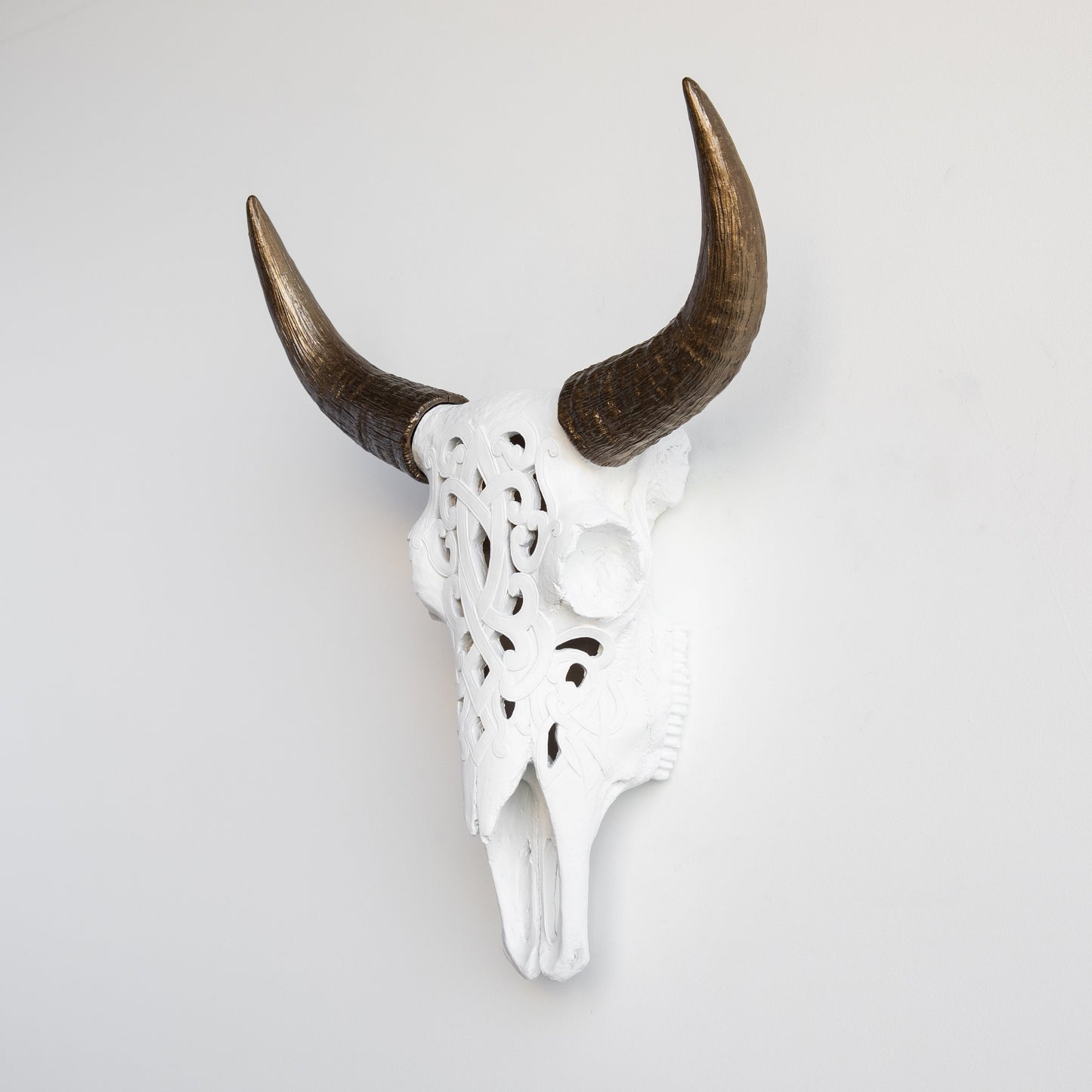 Faux Carved Cow Skull-Wall Decor-tbgypsysoul