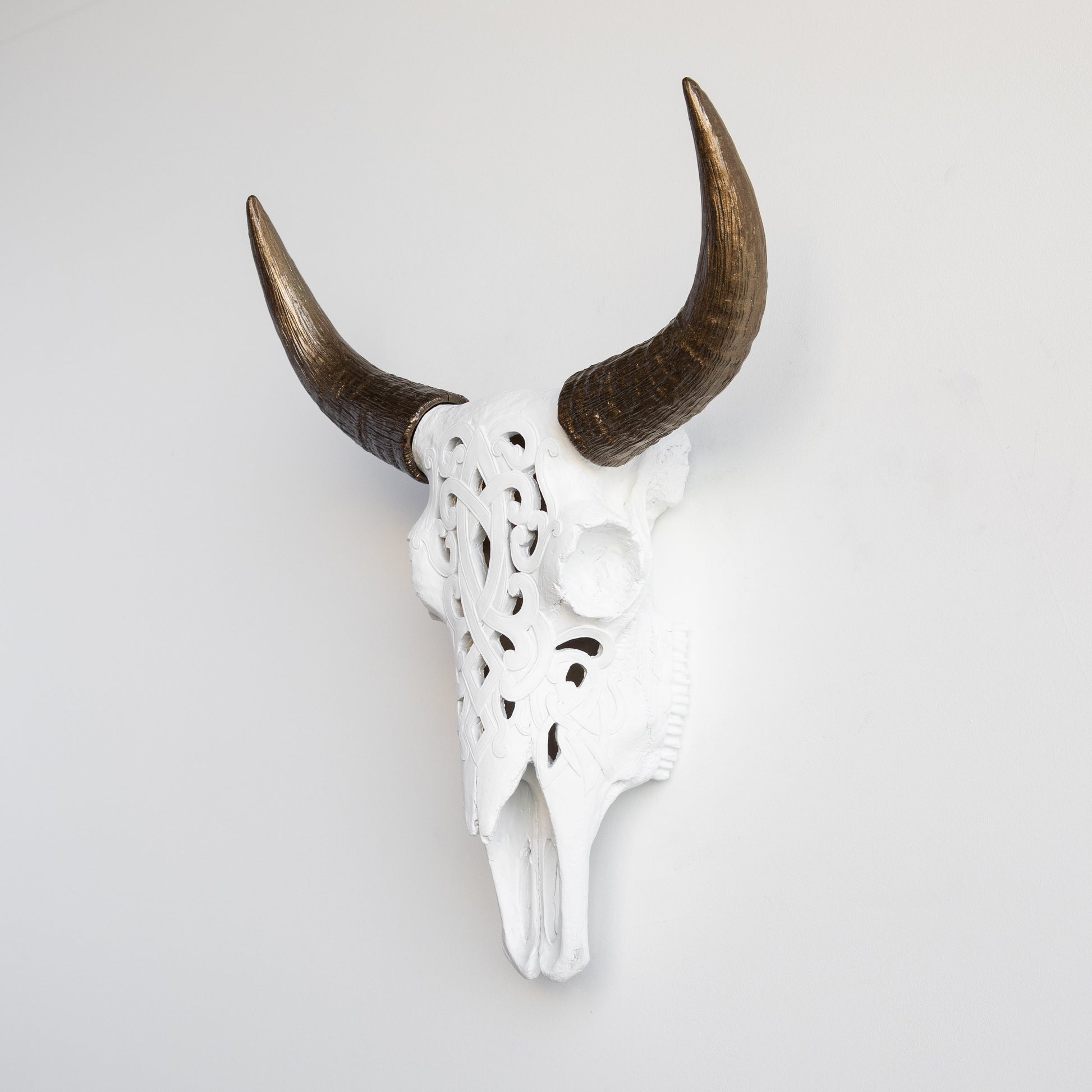Faux Carved Cow Skull-Wall Decor-tbgypsysoul