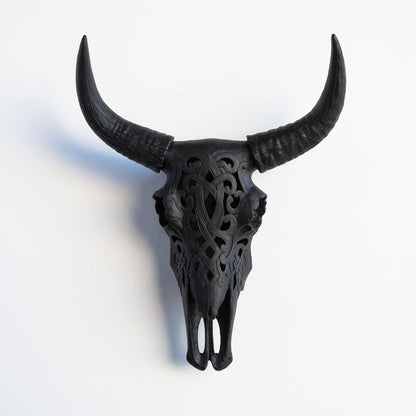Faux Carved Cow Skull-Wall Decor-tbgypsysoul
