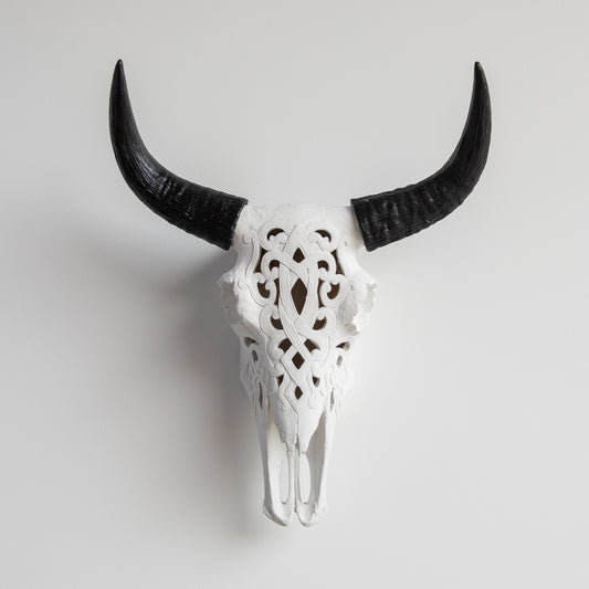 Faux Carved Cow Skull-Wall Decor-tbgypsysoul