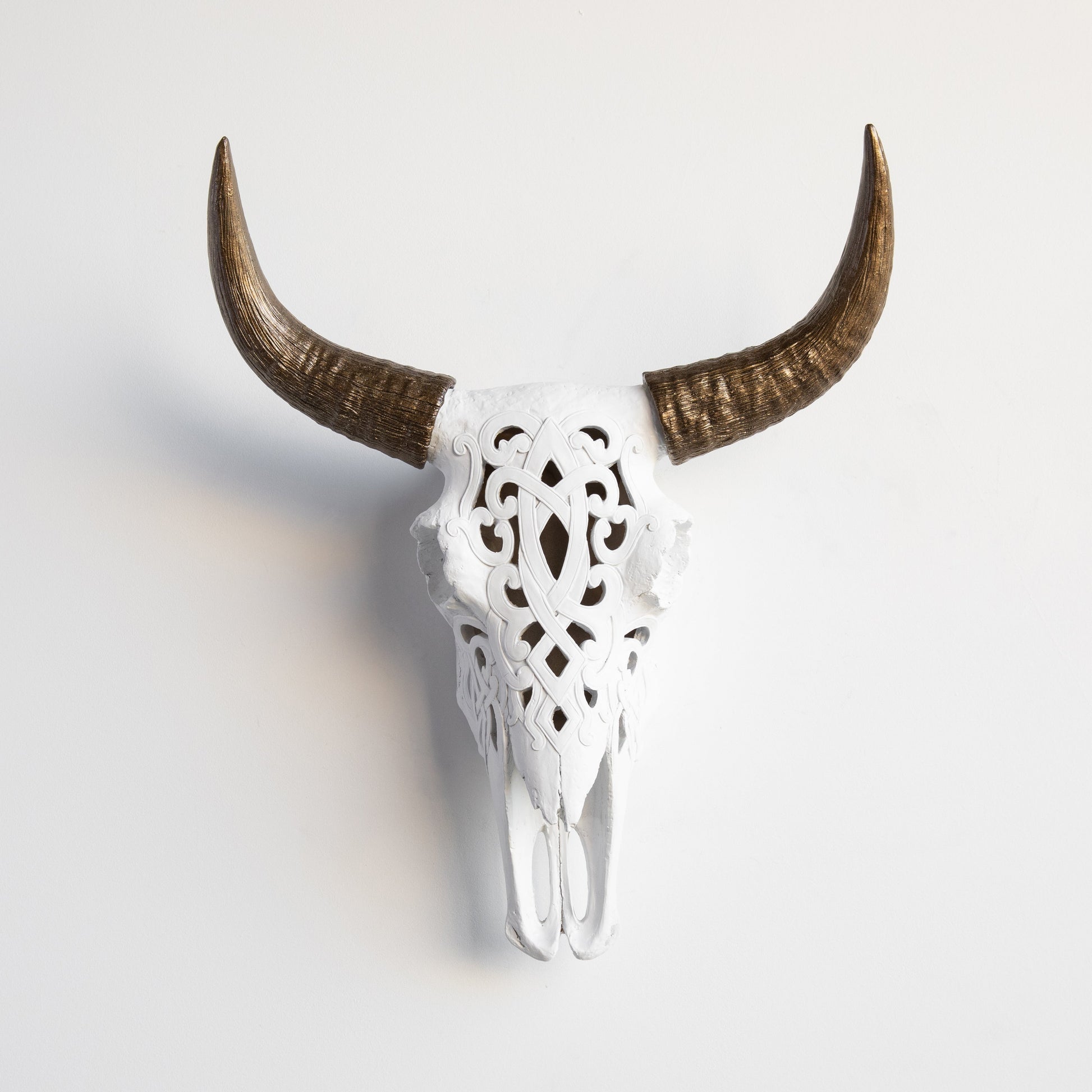 Faux Carved Cow Skull-Wall Decor-tbgypsysoul