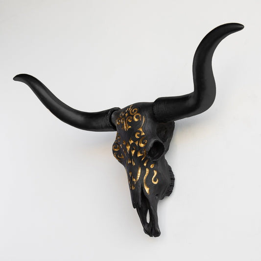 Faux Carved Texas Longhorn Skull-Wall Decor-tbgypsysoul