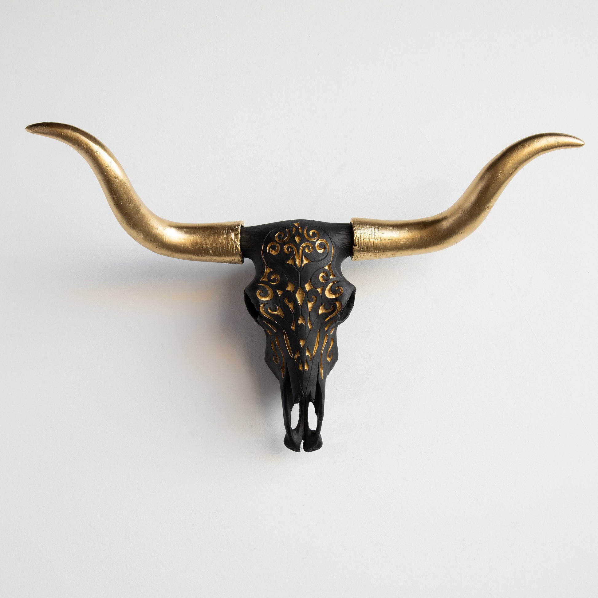 Faux Carved Texas Longhorn Skull-Wall Decor-tbgypsysoul