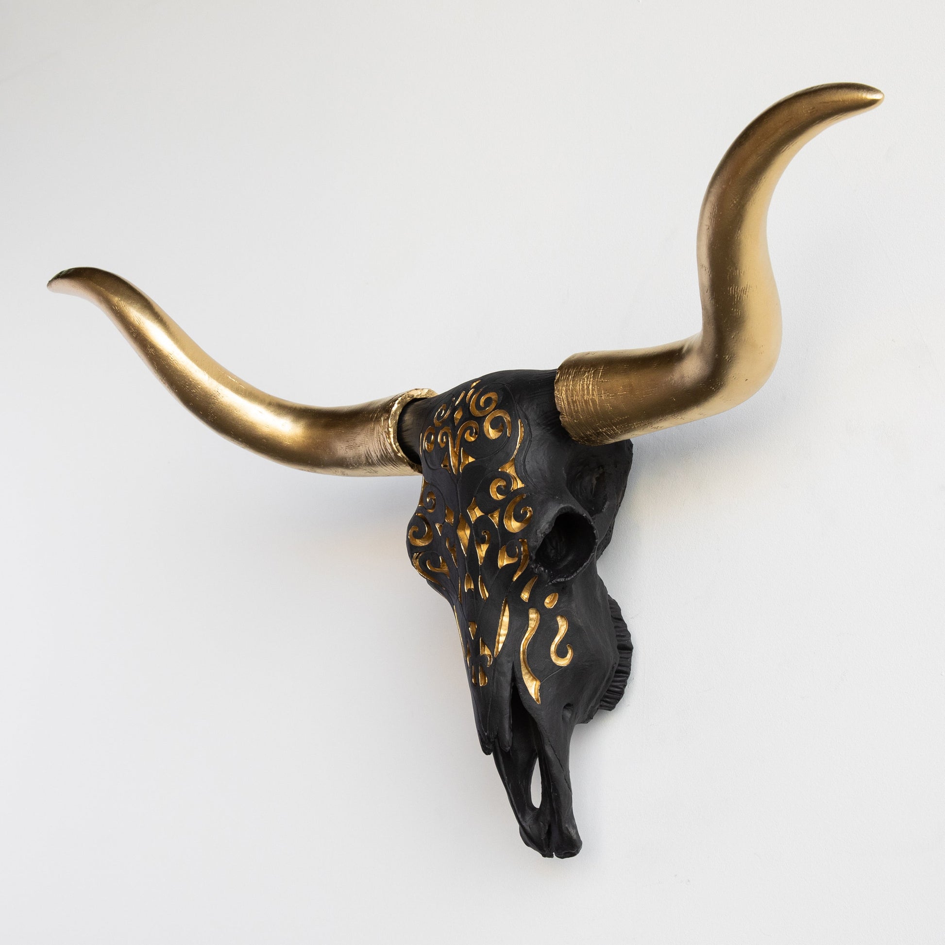 Faux Carved Texas Longhorn Skull-Wall Decor-tbgypsysoul
