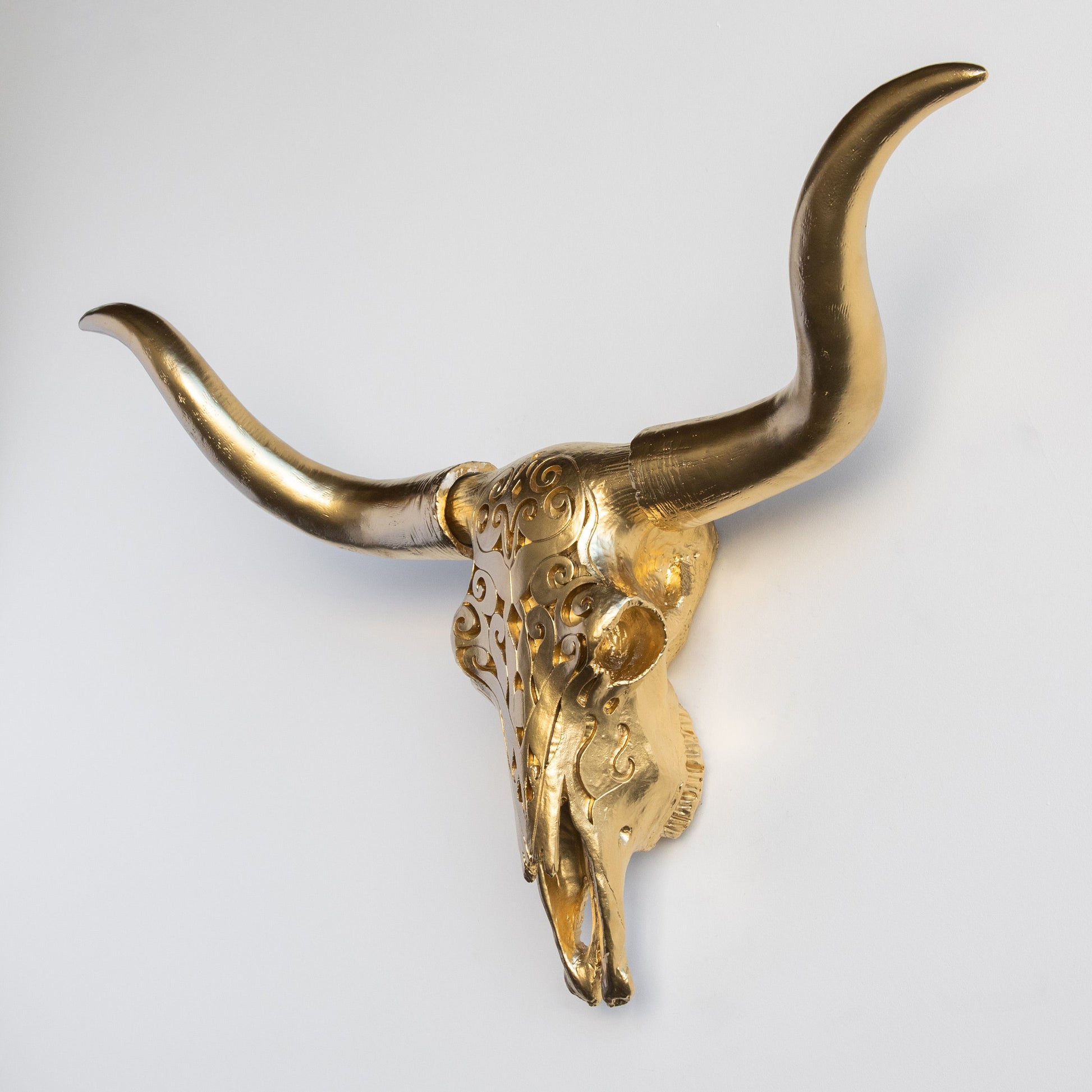 Faux Carved Texas Longhorn Skull-Wall Decor-tbgypsysoul