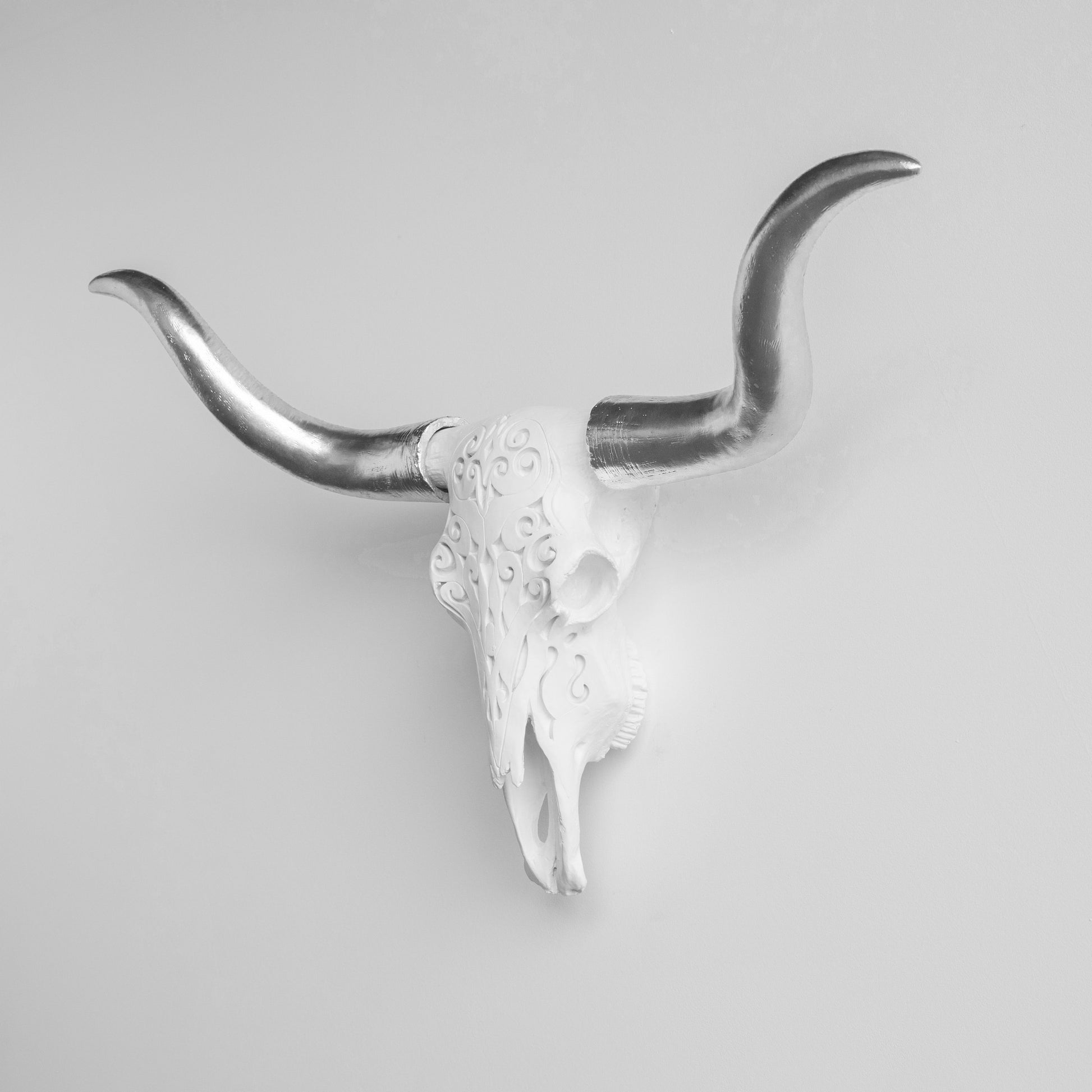 Faux Carved Texas Longhorn Skull-Wall Decor-tbgypsysoul