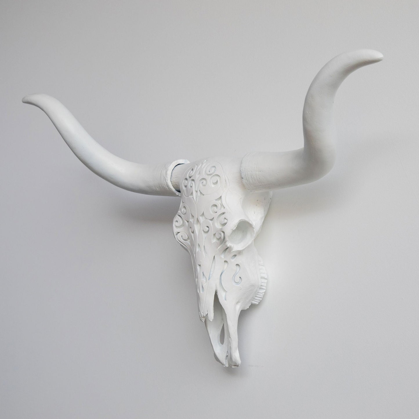 Faux Carved Texas Longhorn Skull-Wall Decor-tbgypsysoul