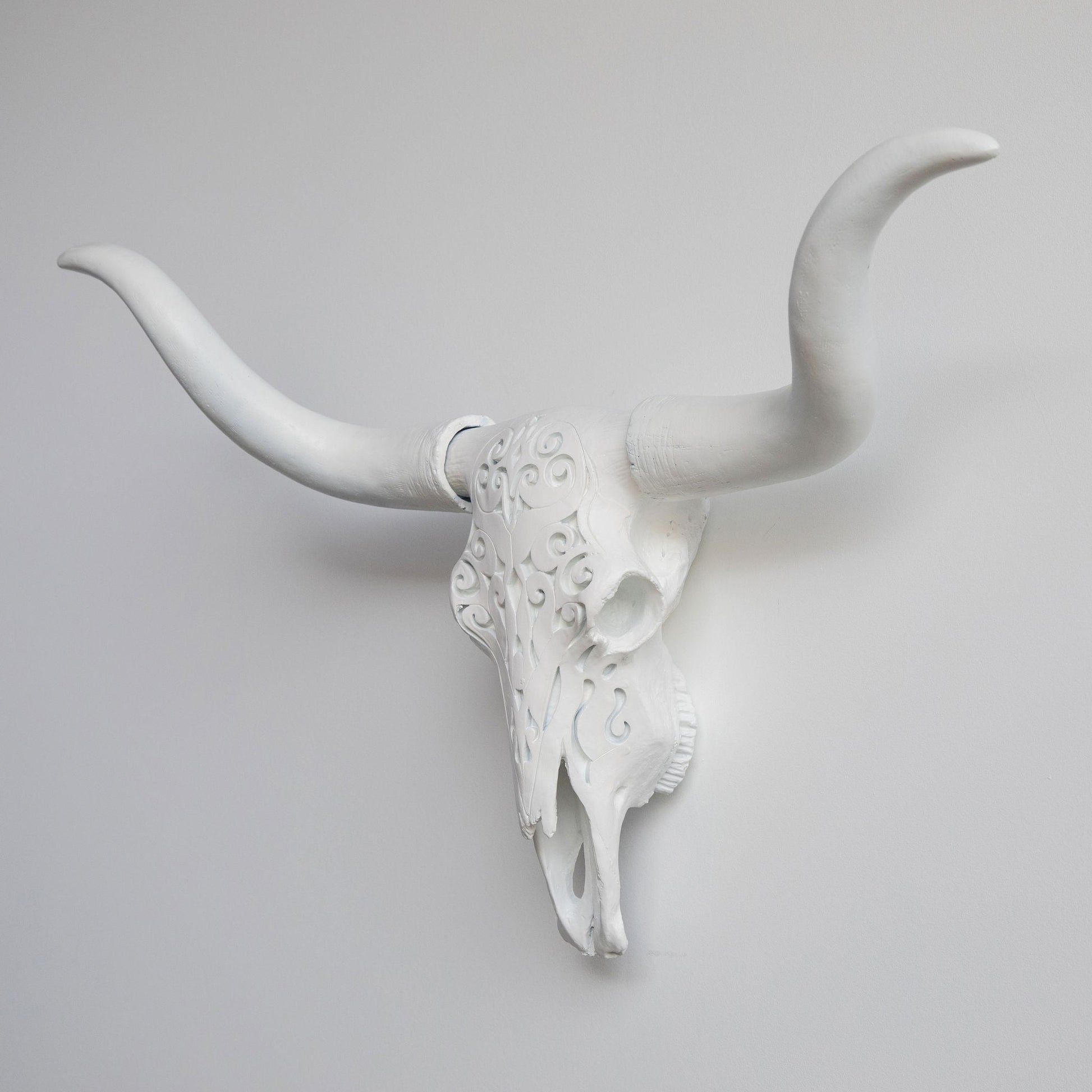 Faux Carved Texas Longhorn Skull-Wall Decor-tbgypsysoul