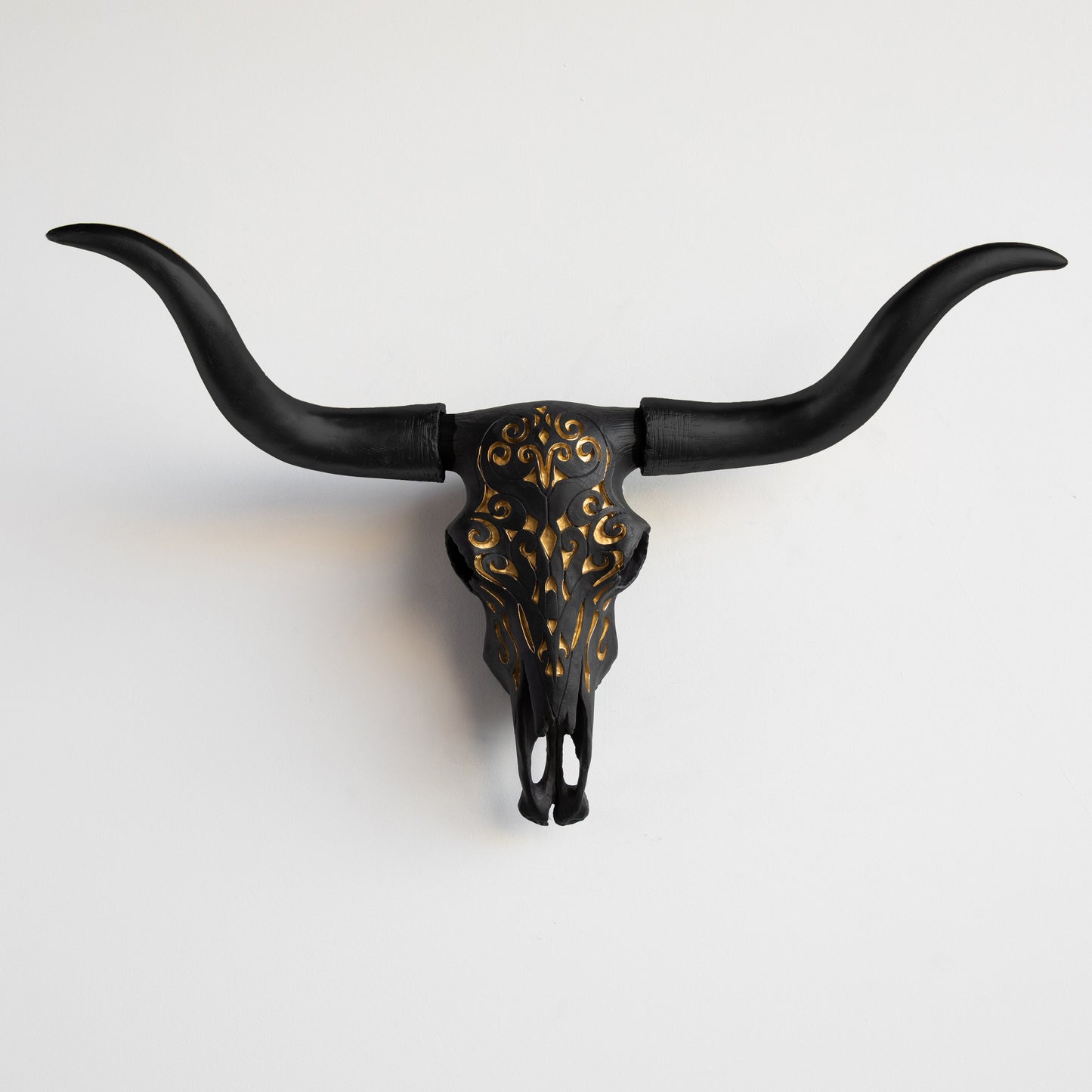 Faux Carved Texas Longhorn Skull-Wall Decor-tbgypsysoul