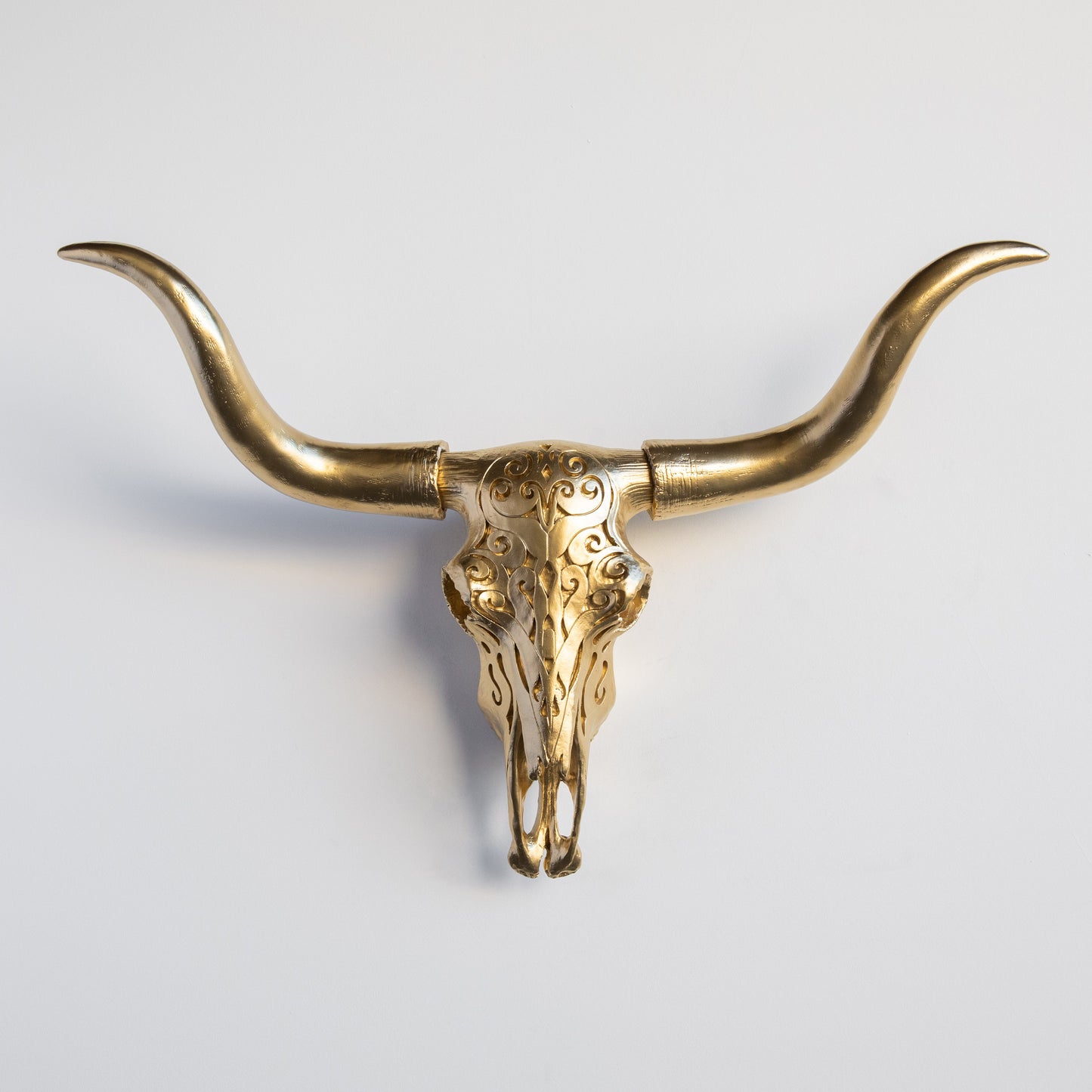 Faux Carved Texas Longhorn Skull-Wall Decor-tbgypsysoul