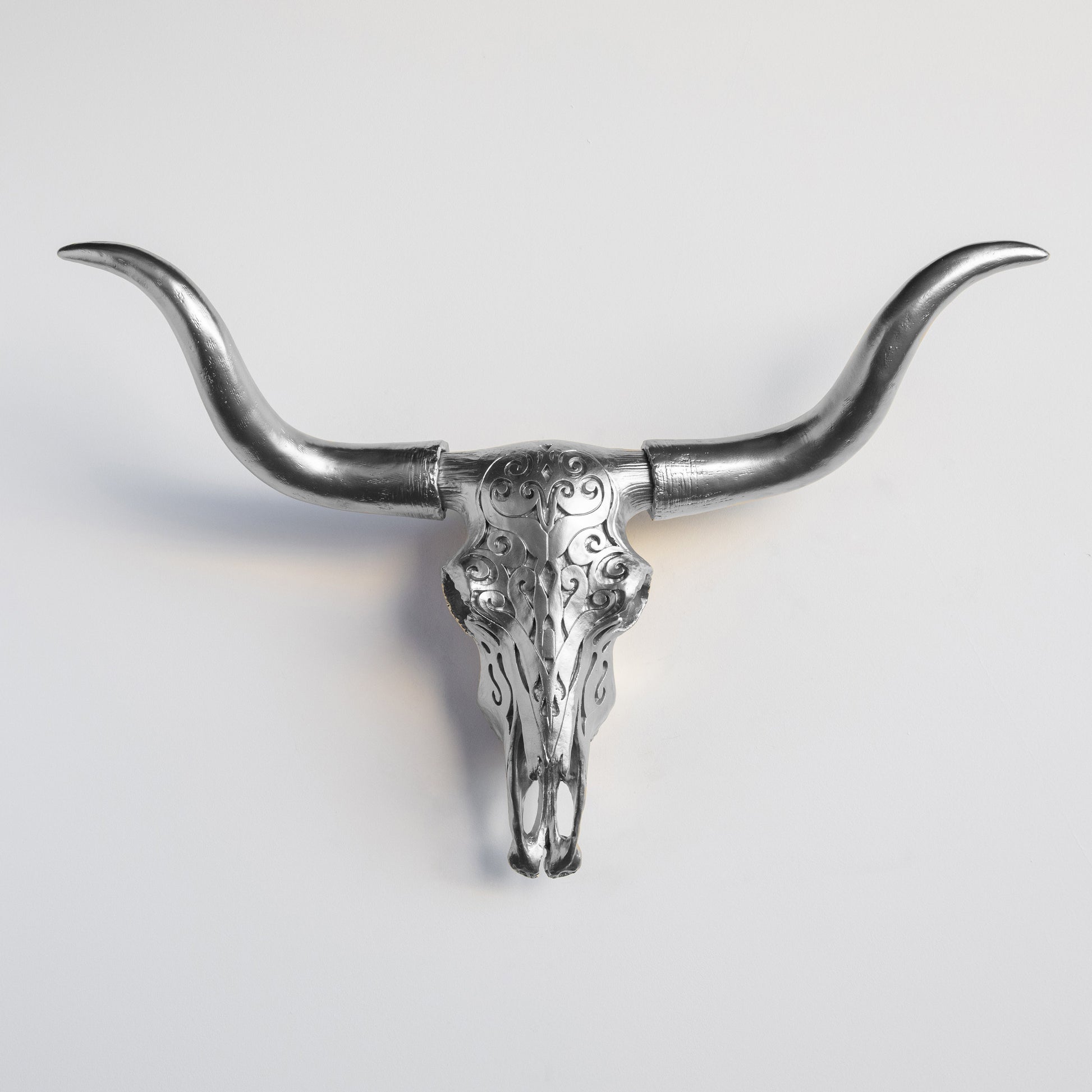 Faux Carved Texas Longhorn Skull-Wall Decor-tbgypsysoul