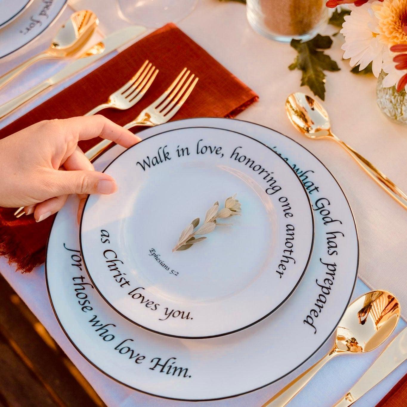 Feed on the Word - ORIGINAL Salad/Luncheon Plates - Hatbox BB-tbgypsysoul