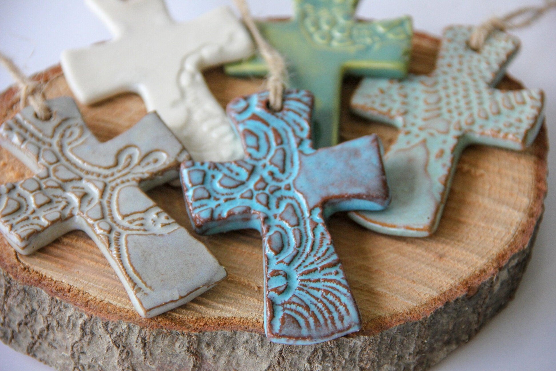 Flared Cross Ornament-Ceramic-tbgypsysoul