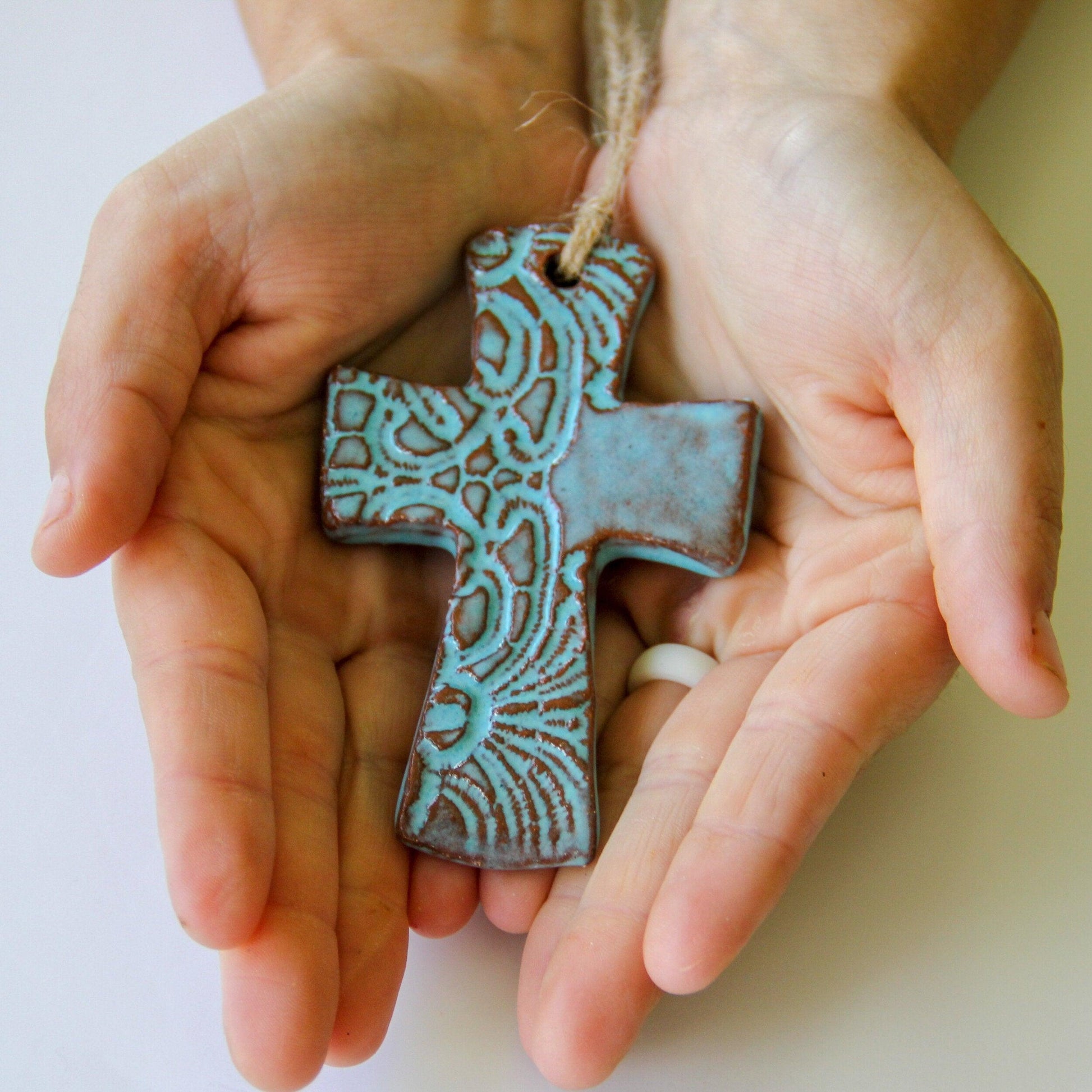 Flared Cross Ornament-Ceramic-tbgypsysoul