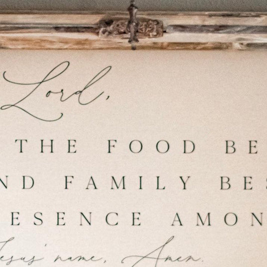 Food, Friends & Family Prayer - Wide Holland Window-Wall Art-tbgypsysoul