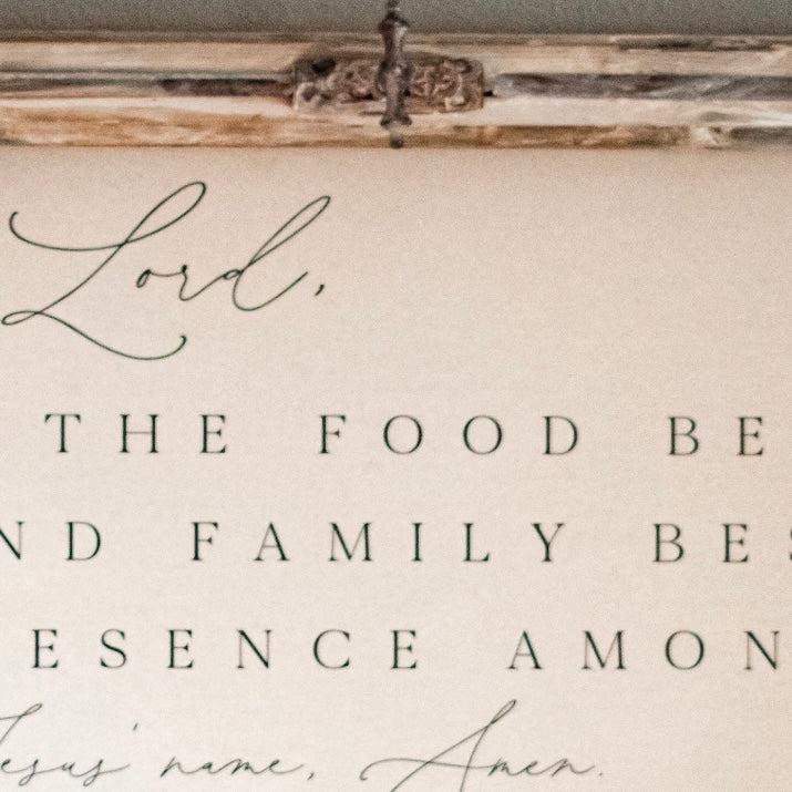 Food, Friends & Family Prayer - Wide Holland Window-Wall Art-tbgypsysoul