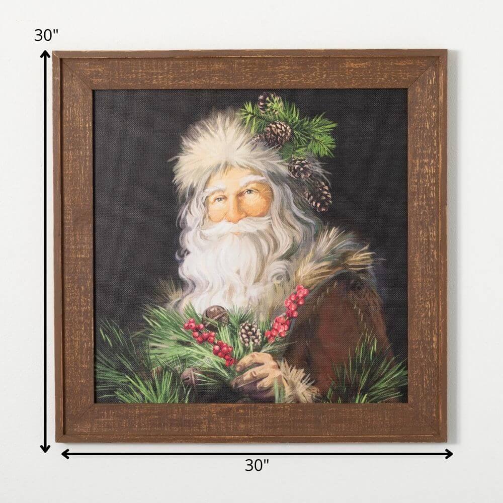 Framed Woodland Santa Portrait-Wall Art-tbgypsysoul