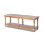 French Country Honeycomb Parquet Long Console Table-Buffet Sideboard-tbgypsysoul