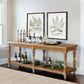 French Country Honeycomb Parquet Long Console Table-Buffet Sideboard-tbgypsysoul