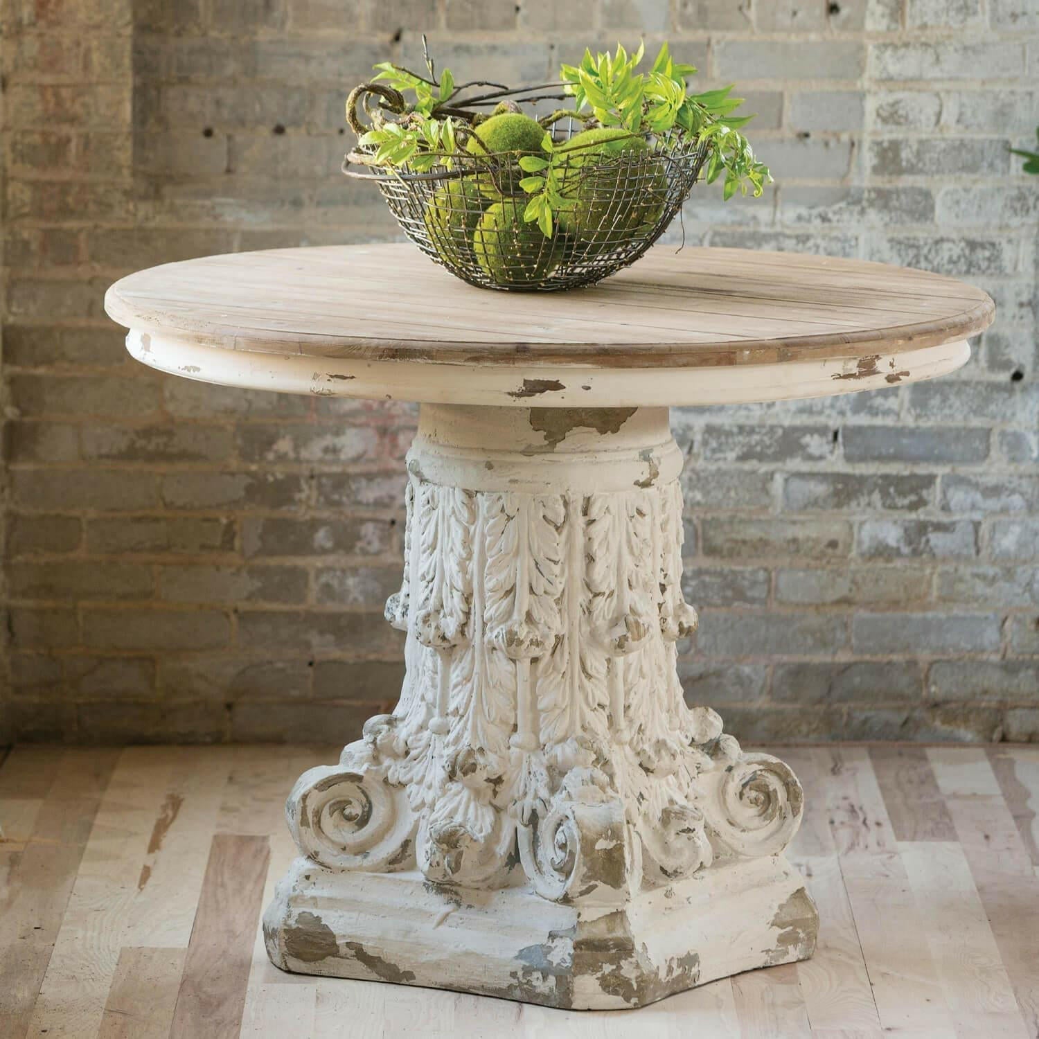 French Country Pedestal Table