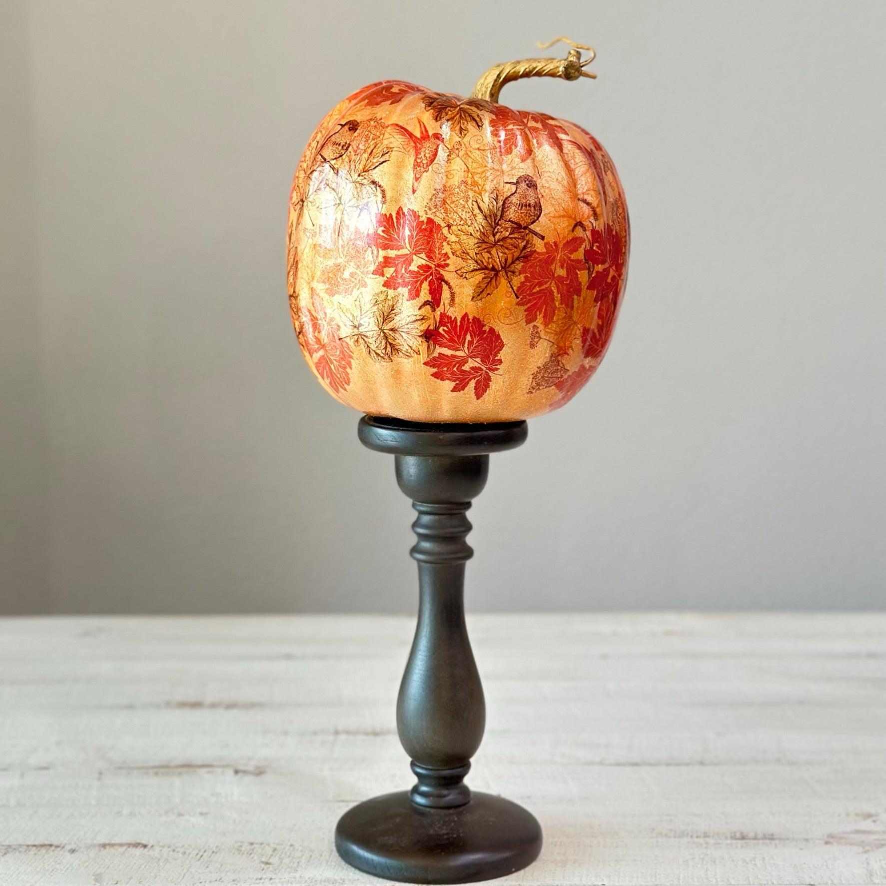 French Country Turned Wood Candlestick - Medium-Home Decor-tbgypsysoul