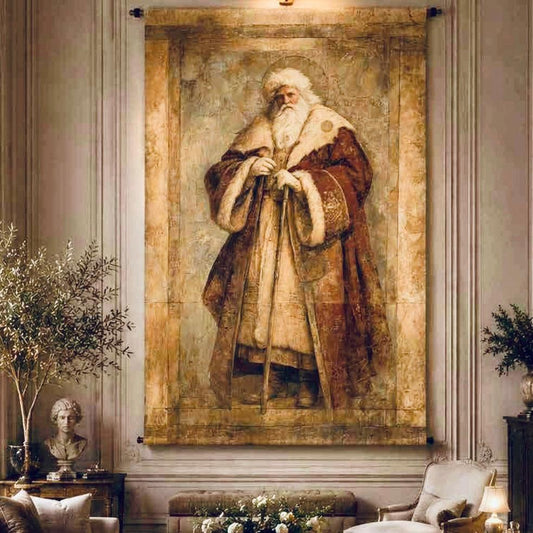 Giant Old World Santa Canvas Scroll-Wall Art-tbgypsysoul