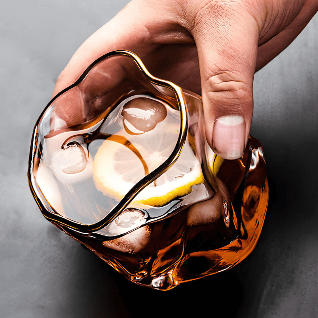 Gold Hoshi Japanese Crystal Whisky Glass-Whiskey Glass-tbgypsysoul