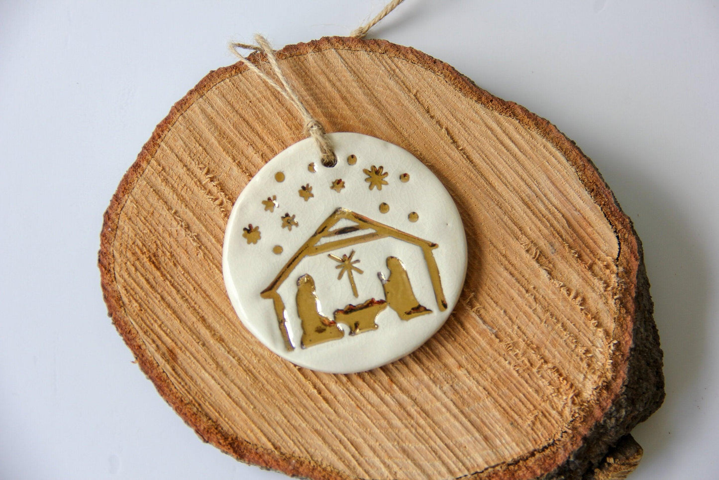 Gold Leaf Nativity Ornament-tbgypsysoul