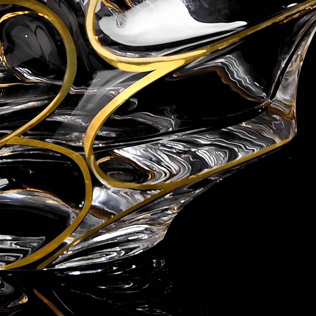 Gold Line Storm Japanese Crystal Whisky Glass-tbgypsysoul