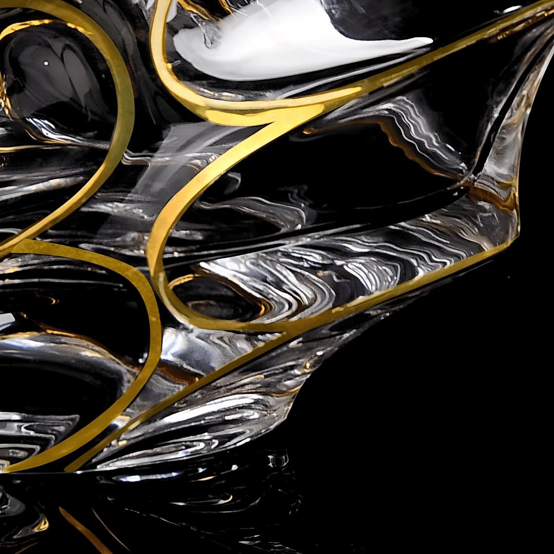 Gold Line Storm Japanese Crystal Whisky Glass-tbgypsysoul