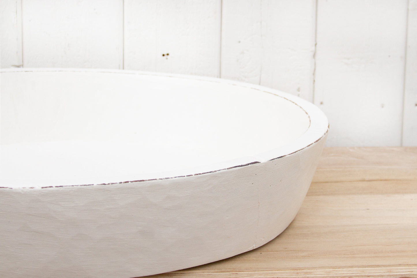 Grand Antique White Dough Bowl-tbgypsysoul