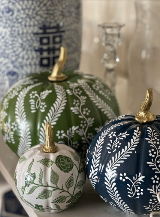Green Pumpkin with White Trellis-Shop-tbgypsysoul