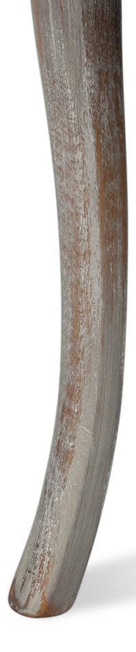 Grey Oak & Grey Oval Cane Back Dining Chair, Set of 2 - White Glove Included