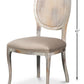 Grey Oak & Grey Oval Cane Back Dining Chair, Set of 2 - White Glove Included
