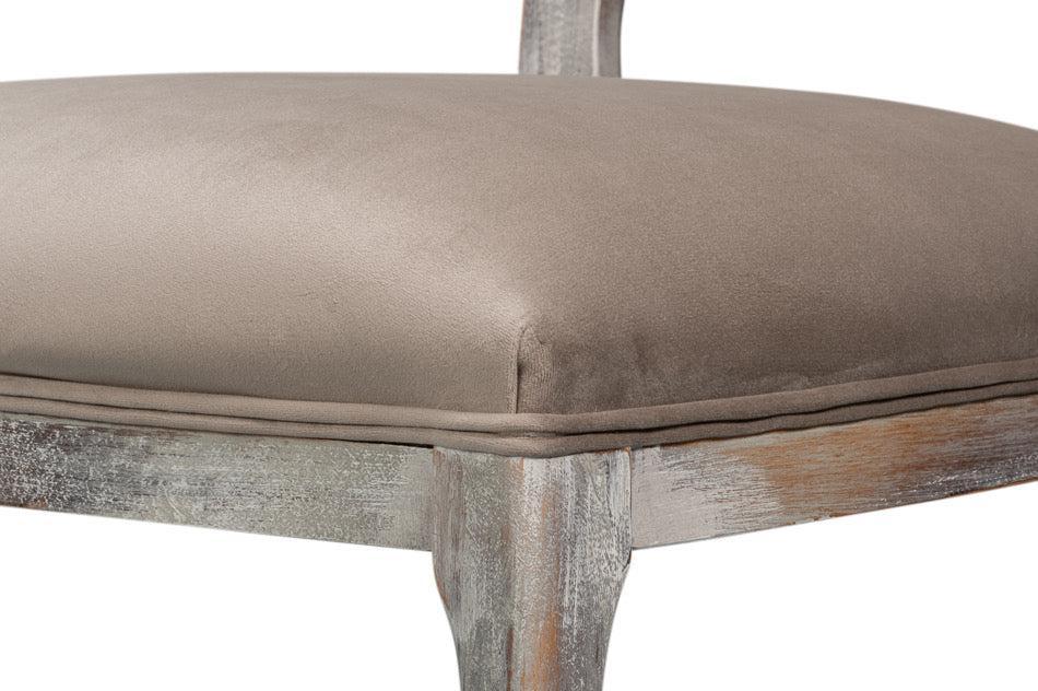 Grey Oak & Grey Oval Cane Back Dining Chair, Set of 2 - White Glove Included