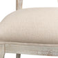 Grey Oak & Linen Flax Oval Cane Back Dining Chair, Set of 2 - White Glove Included