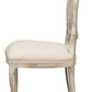 Grey Oak & Linen Flax Oval Cane Back Dining Chair, Set of 2 - White Glove Included