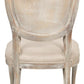 Grey Oak & Linen Flax Oval Cane Back Dining Chair, Set of 2 - White Glove Included
