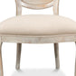 Grey Oak & Linen Flax Oval Cane Back Dining Chair, Set of 2 - White Glove Included