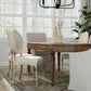 Grey Oak & Linen Flax Oval Cane Back Dining Chair, Set of 2 - White Glove Included