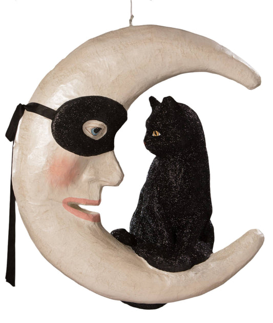Hallow's Eve Cat On Moon-Figurines-tbgypsysoul