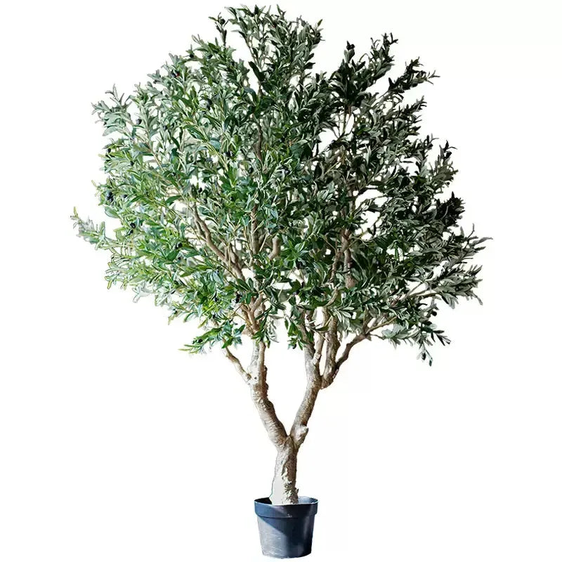 Handmade Silk Faux Olive Tree – 90.55” Tall-tbgypsysoul