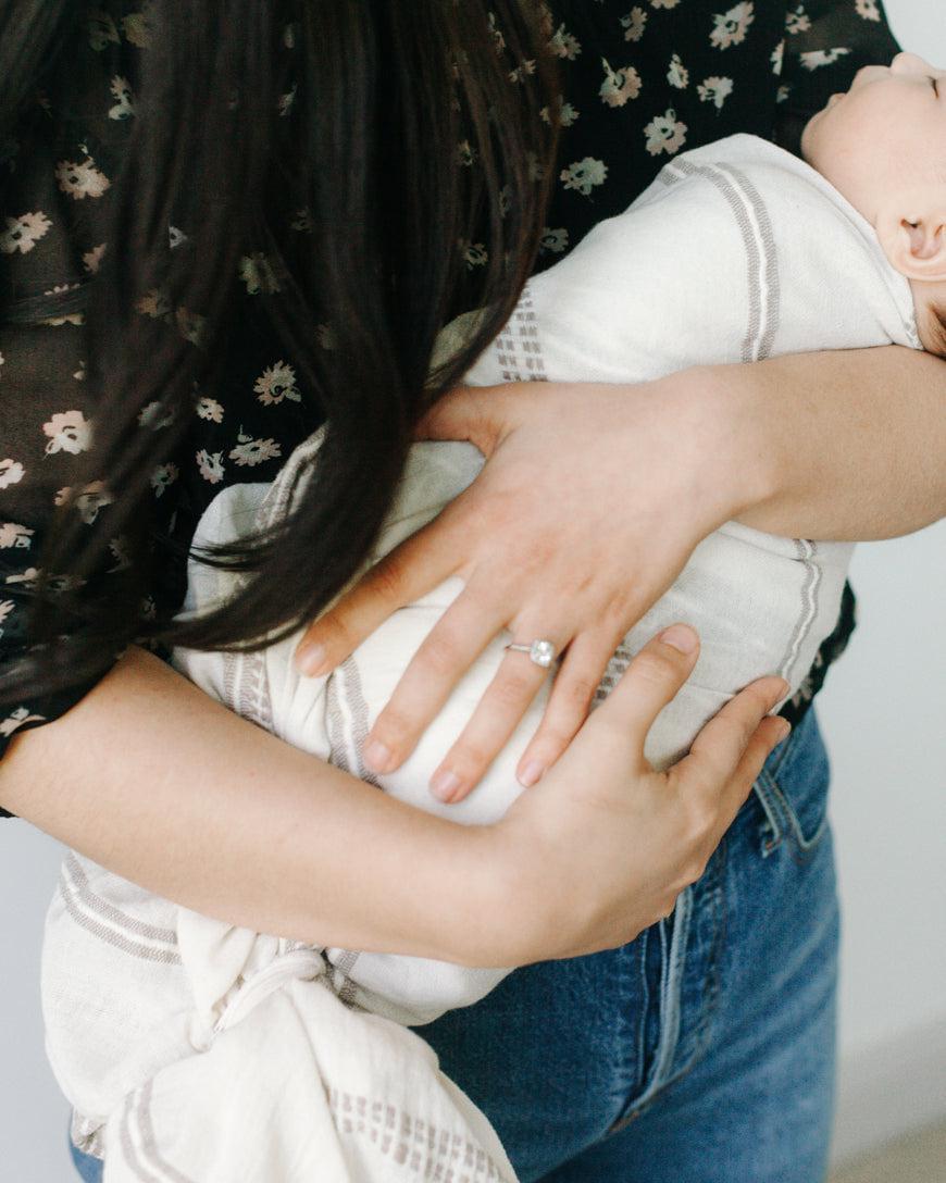 Handwoven Cotton Baby Swaddle-Swaddling & Receiving Blankets-tbgypsysoul
