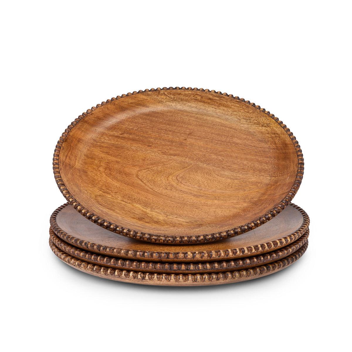 Heritage Wood Chargers, Set of 4-Charger Plates-tbgypsysoul