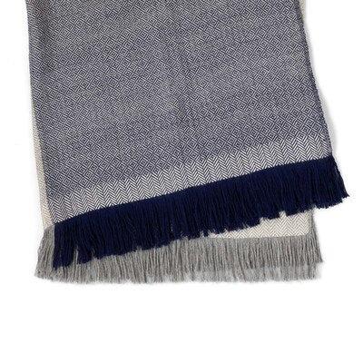 Herringbone Pattern Alpaca Wool Throw-Throw-tbgypsysoul